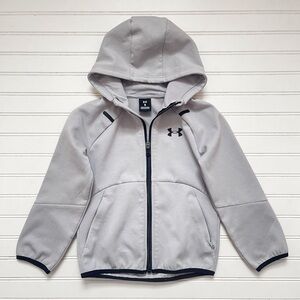 UNDER ARMOUR EUC Boys Tech Performance Athletic Full Zip Hoodie